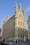 The Stadhuis (Town Hall) is magnificent in its intricately carved details. &nbsp;It's adorned with
				236 statues of local famous people, patron saints, and symbolic figures.