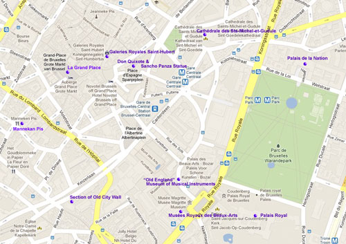 Map of the Belgium showing
				its three major federal regions.