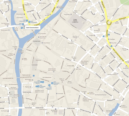 Map of the Belgium showing
				its three major federal regions.