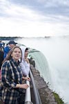 Denise (in front), Judy and Tom at Terrapin Point. &nbsp;Horseshoe Falls is in the immediate background.