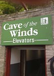 The elevators down to the Cave of the Winds. &nbsp;Time to get wet again.